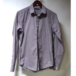 Theory Purple Gingham Button Up Shirt Size S